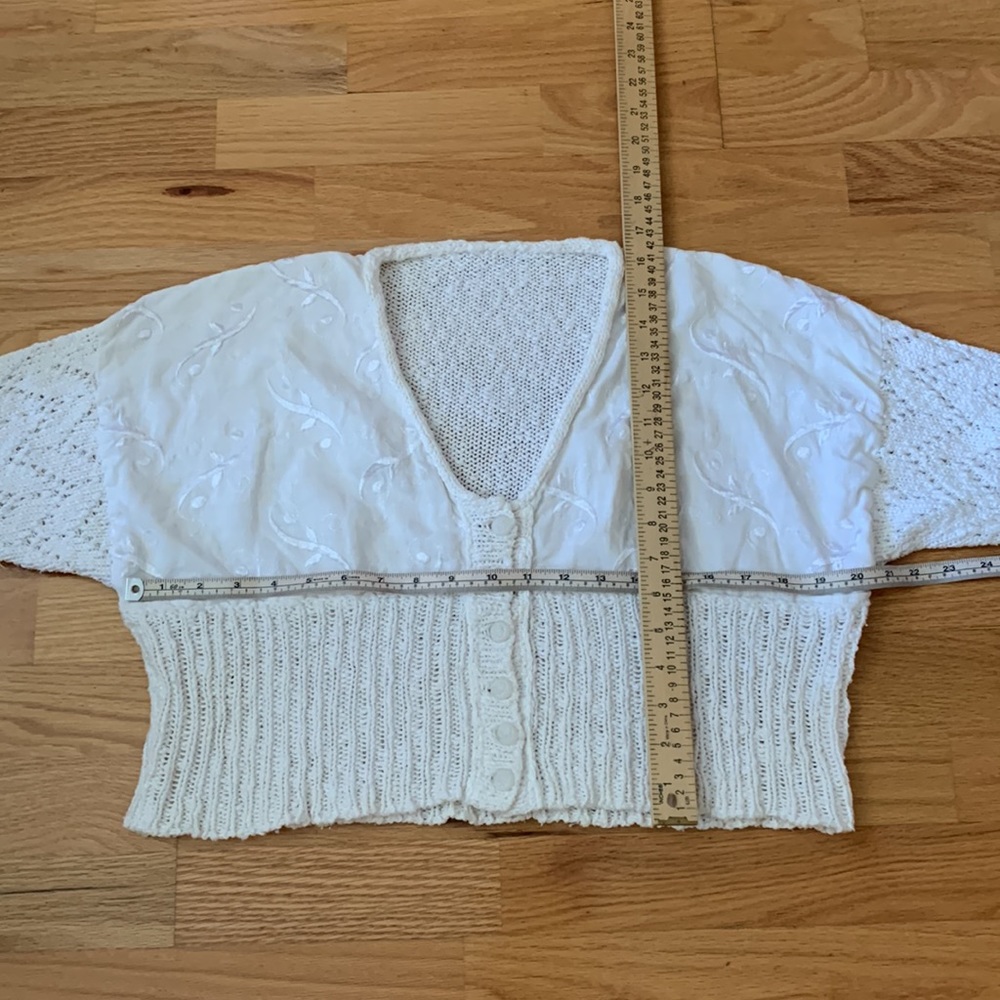 📍FINAL📍VTG Linen Knit Embroidery cardigan - Picture 14 of 16